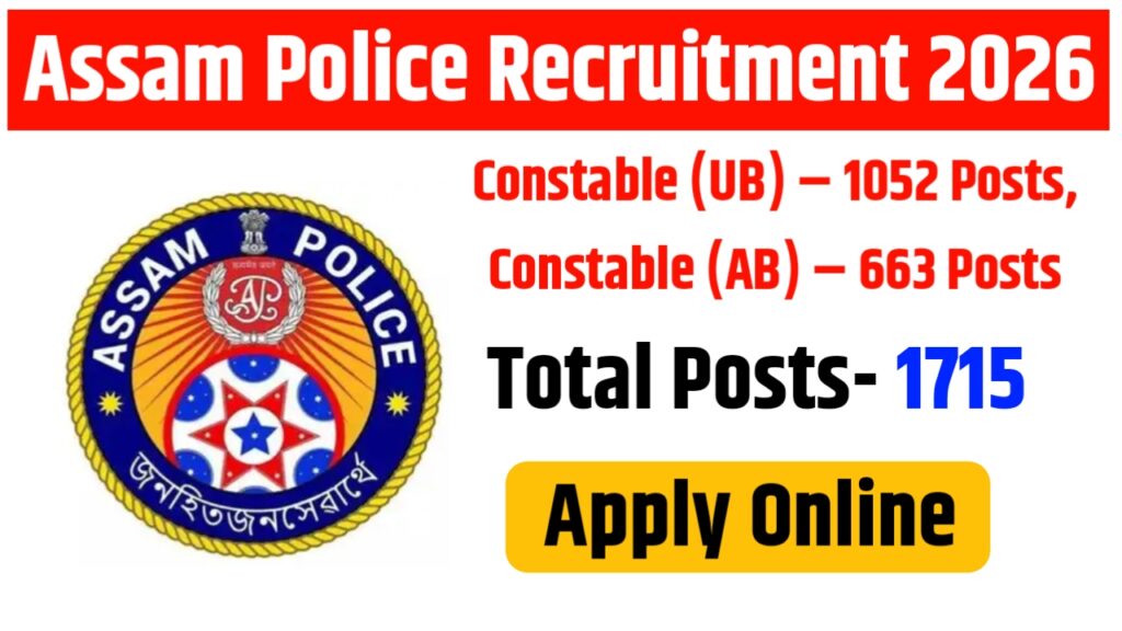 Assam Police Constable Recruitment 2026